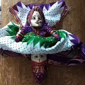 Topsy Turvy Wooden Gypsy/Man Flip Doll